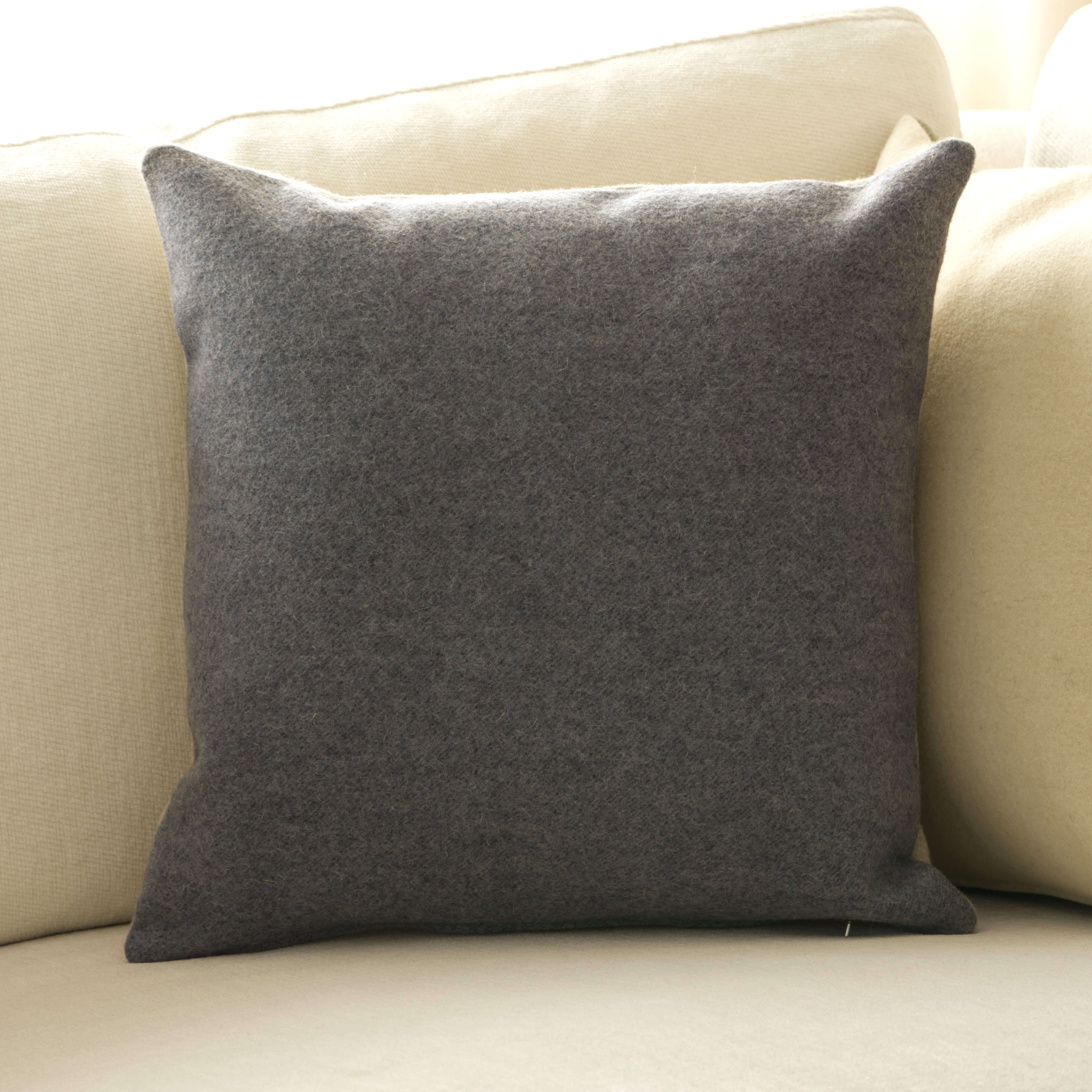 Decorative Cushion Bicolor Denim 40 x 40 cm 100% Burel Sheep's Wool