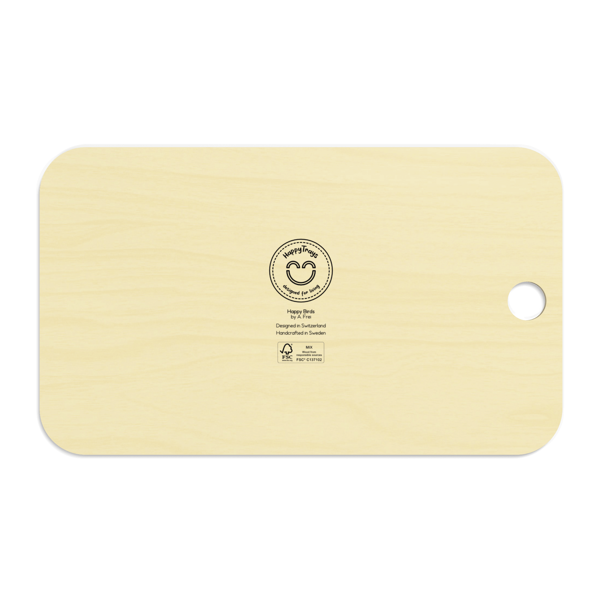 Design Cutting Board - Happy Birds - Nordic Birch