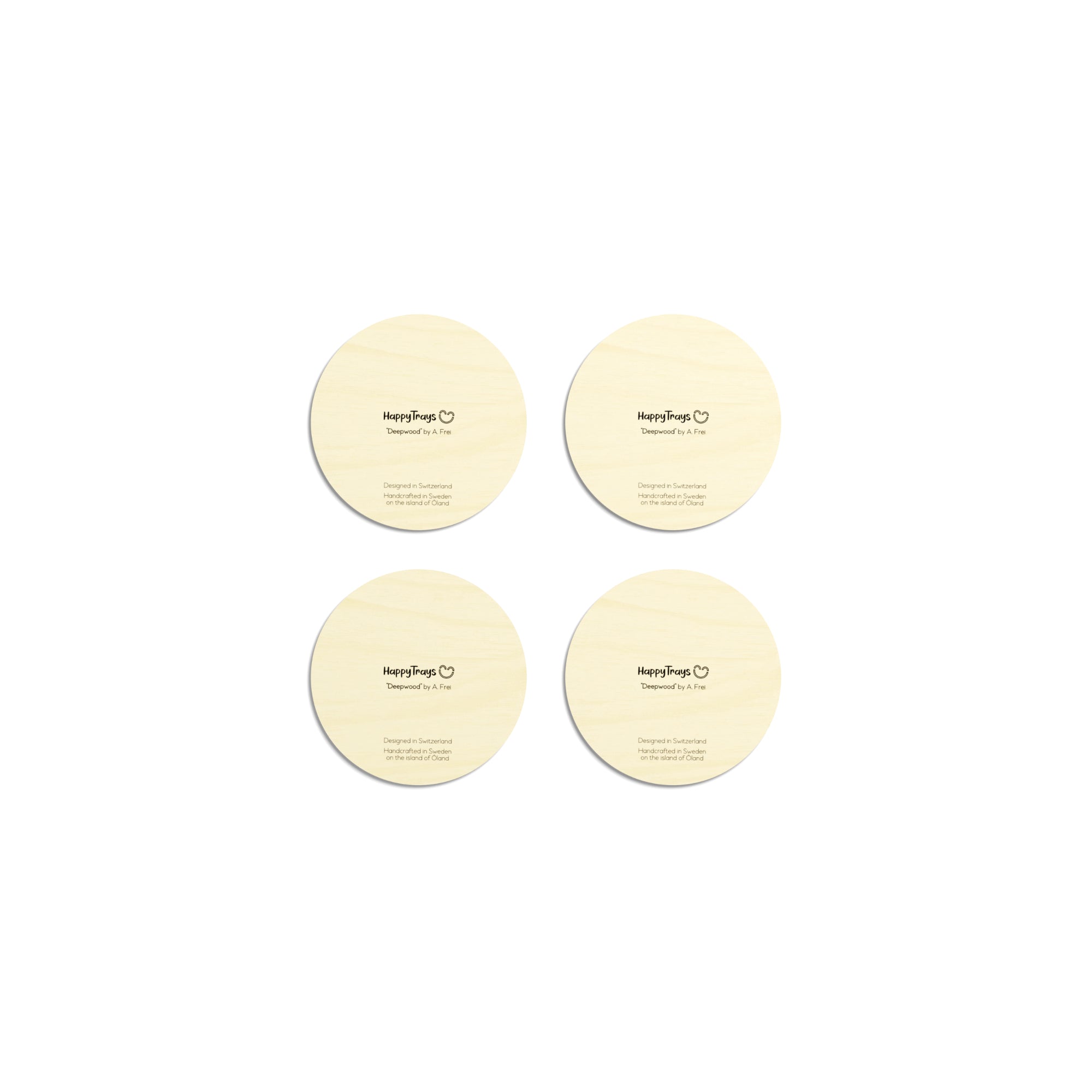 Design Coaster Set (4 pcs) - Deepwood - Nordic Birch