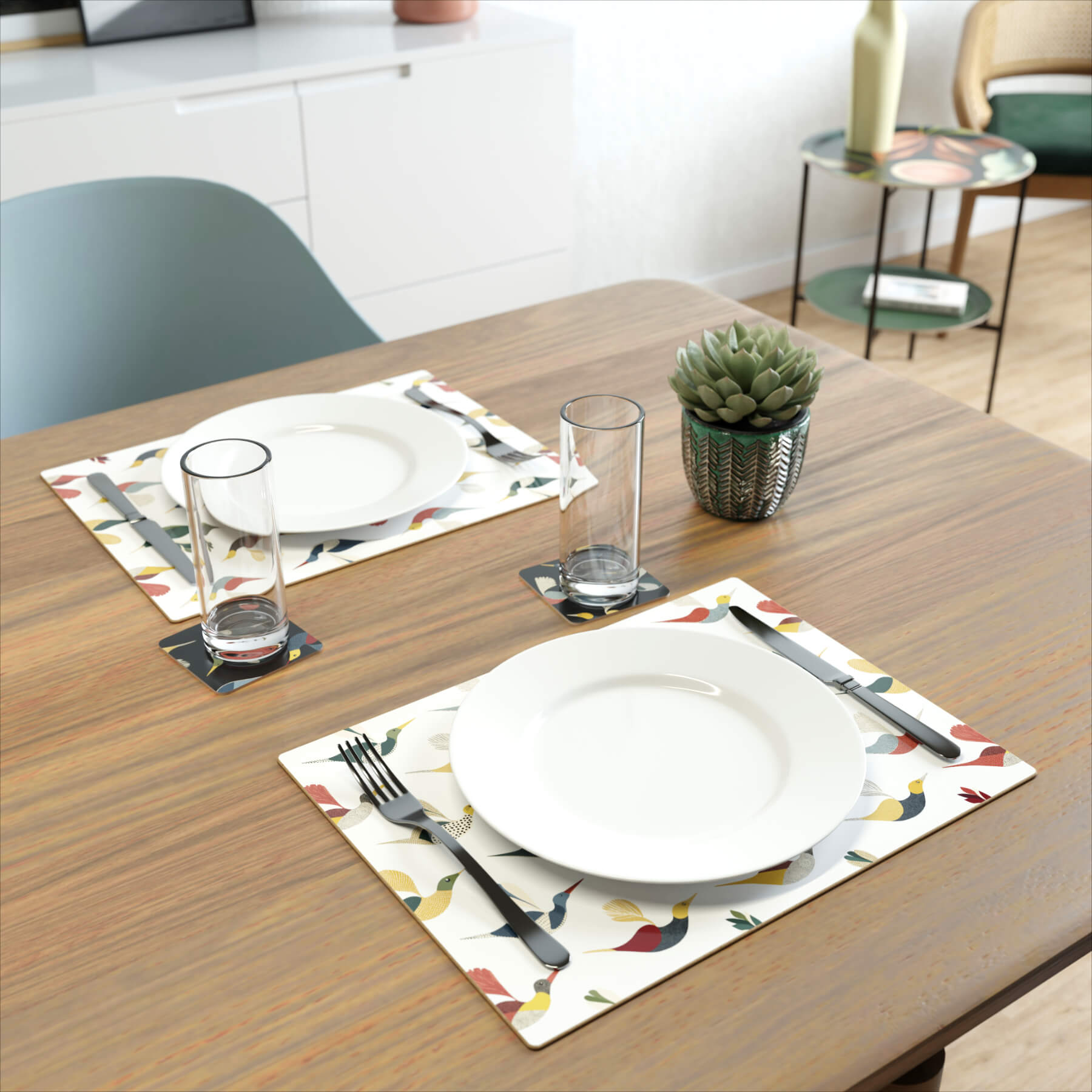 Design Placemat Set (2 pcs) - Ally and Friends - Eucalyptus MDF