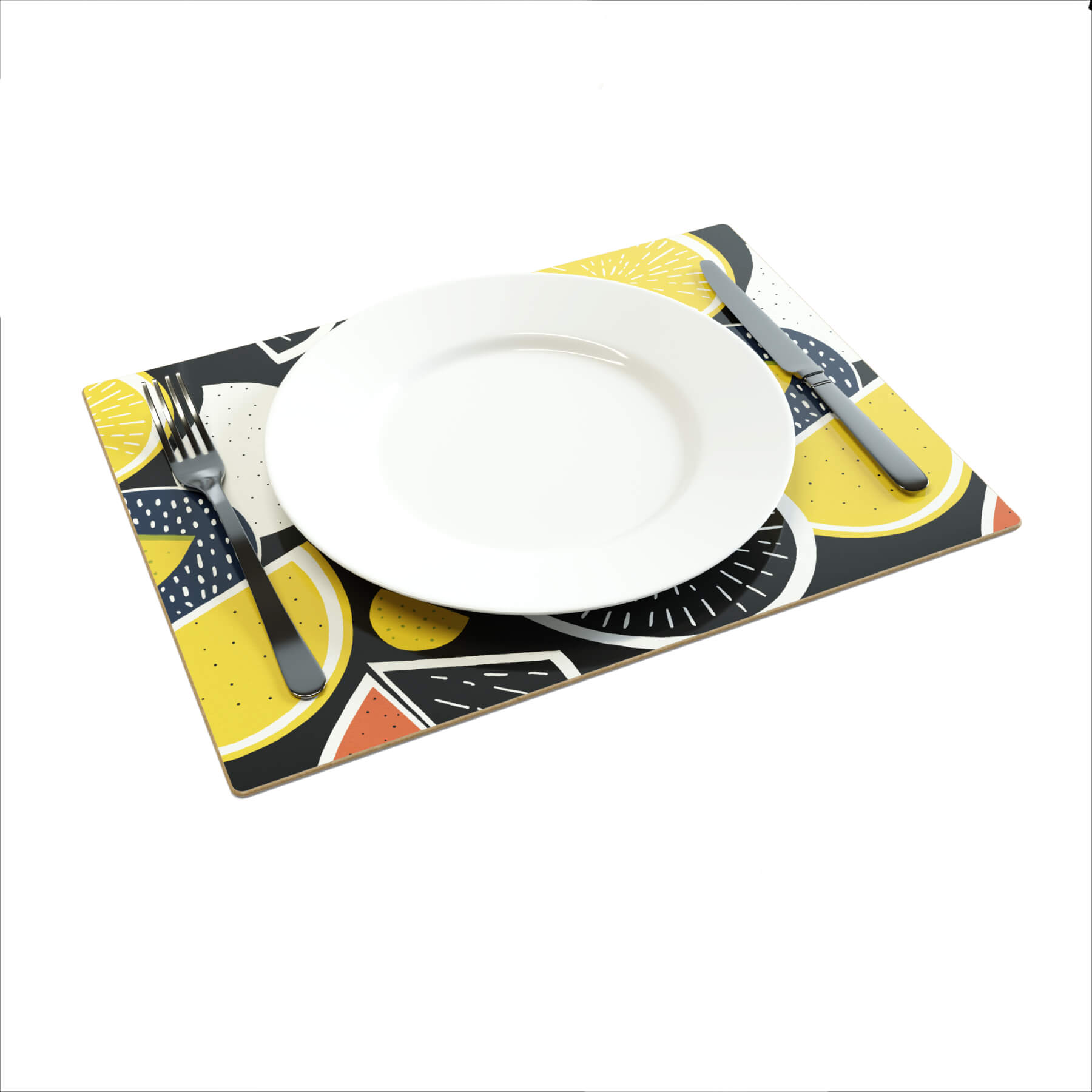 Design Placemat Set (2 pcs) - Juice of the Day - Eucalyptus MDF