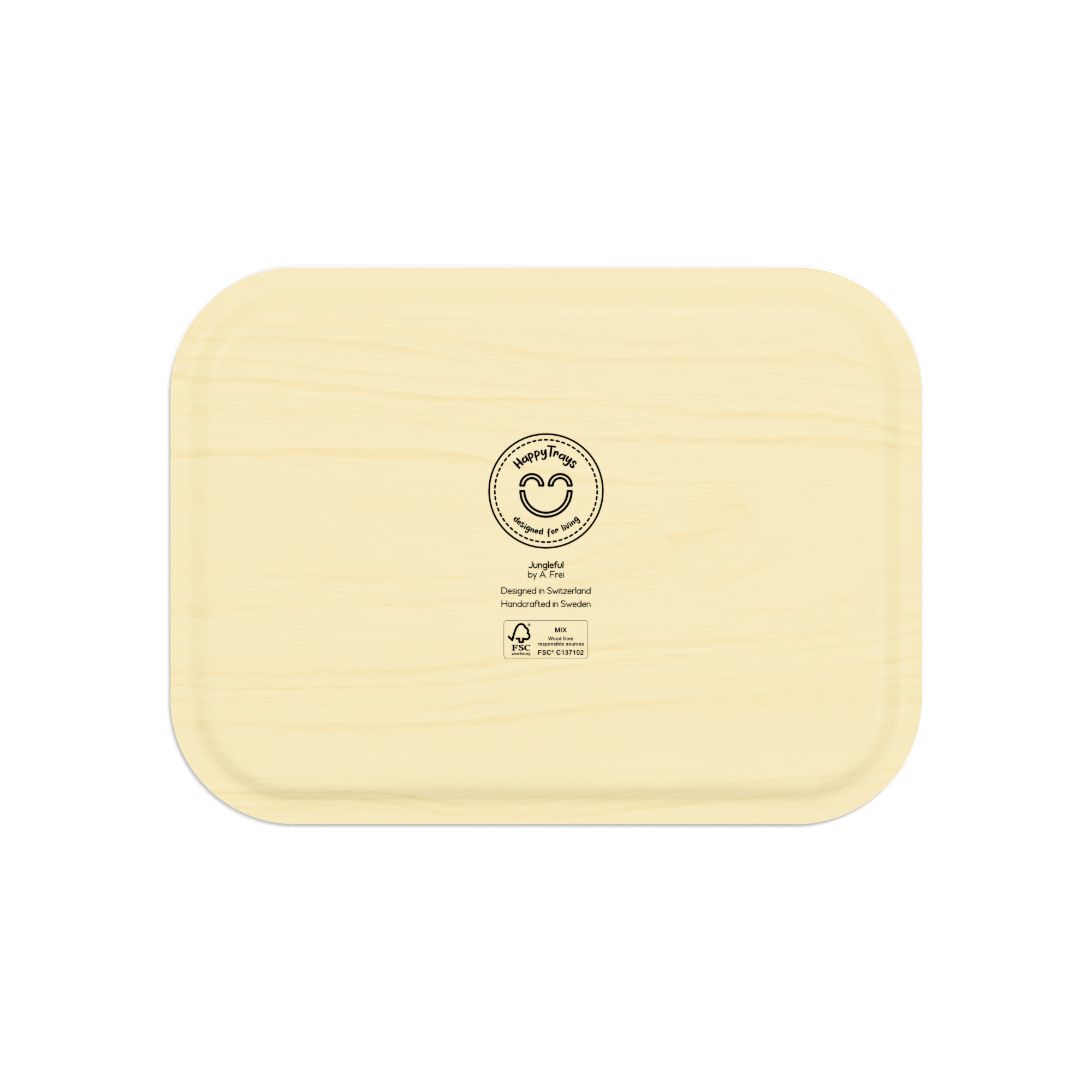 Rectangular Design Tray 27 x 20 cm - Jungleful - Nordic Birch