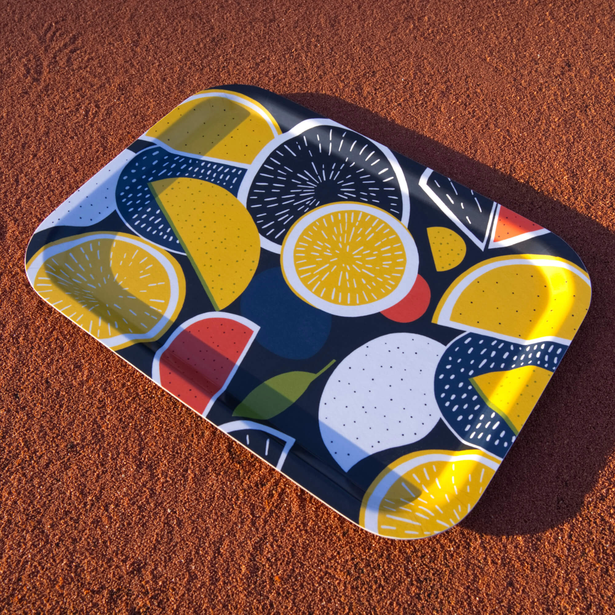 Rectangular Design Tray 34 × 24 cm - Juice of the Day - Nordic Birch