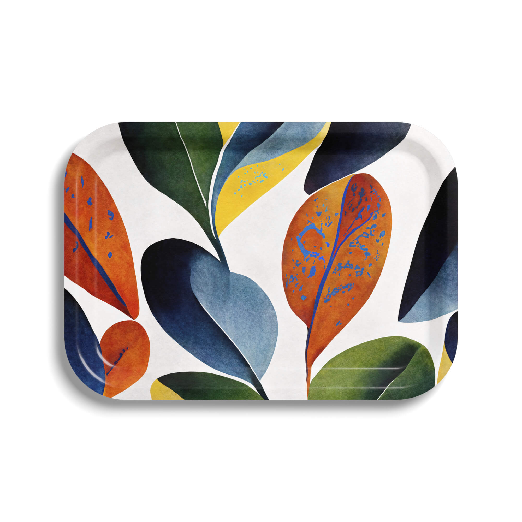 Rectangular Design Tray 34 x 24 cm - Leaves - Nordic Birch