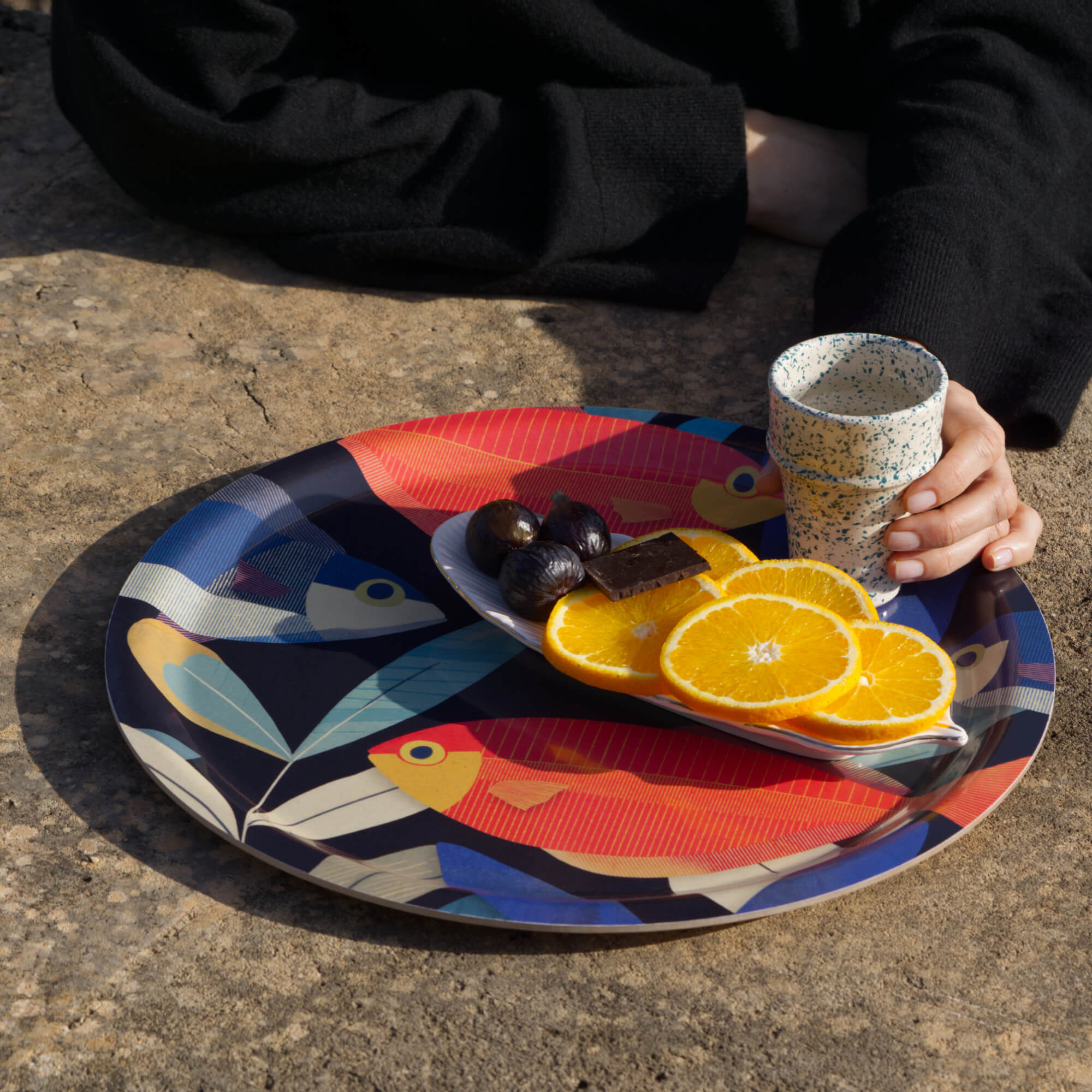 Round Design Tray 39 cm - Nemo Who? - Nordic Birch