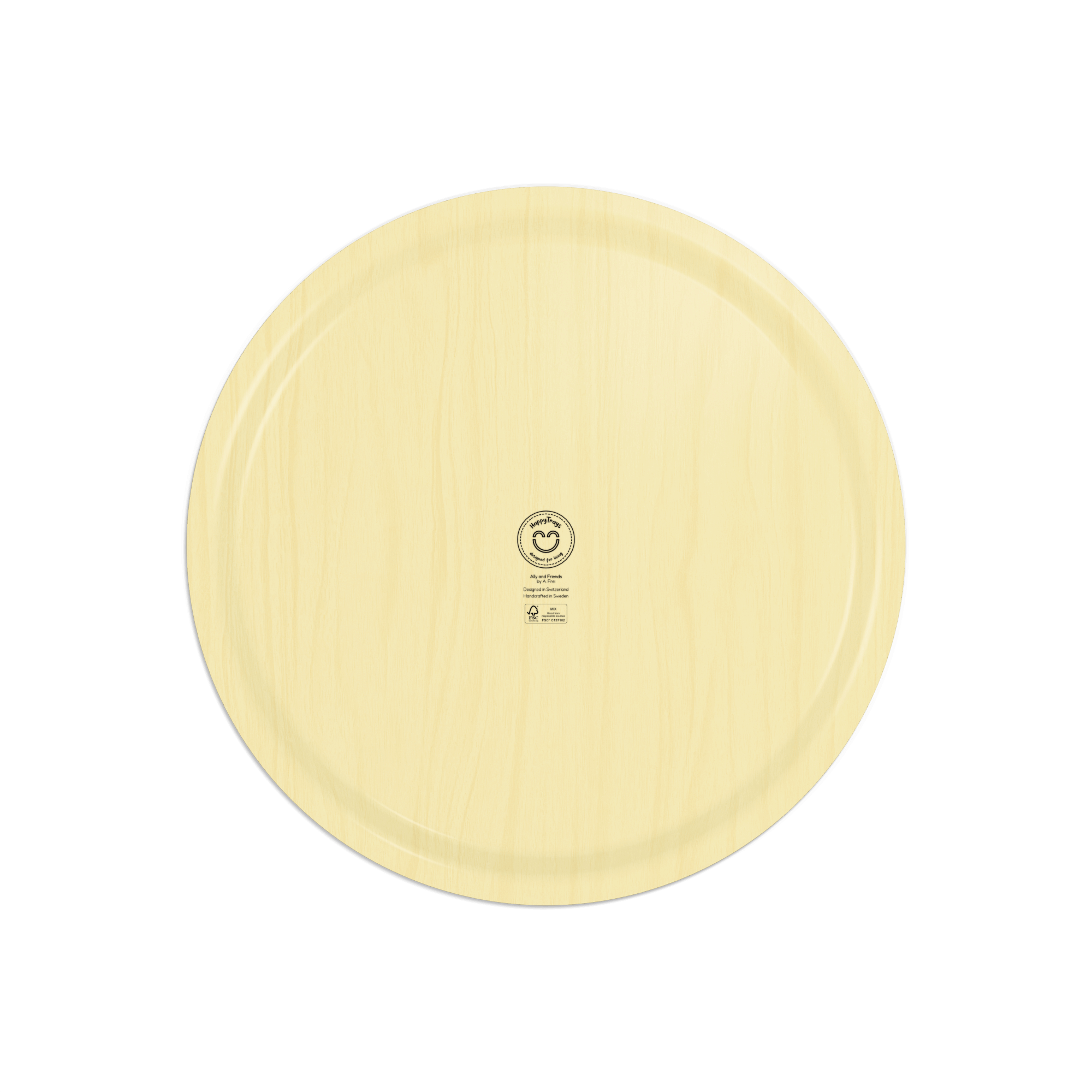 Round Design Tray 46 cm - Ally and Friends - Nordic Birch