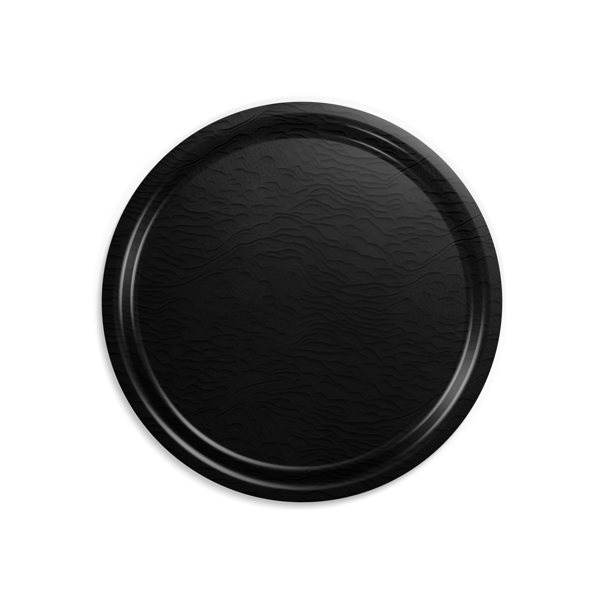 Round Design Tray Ø 46 cm - Black Sea - Nordic Birch
