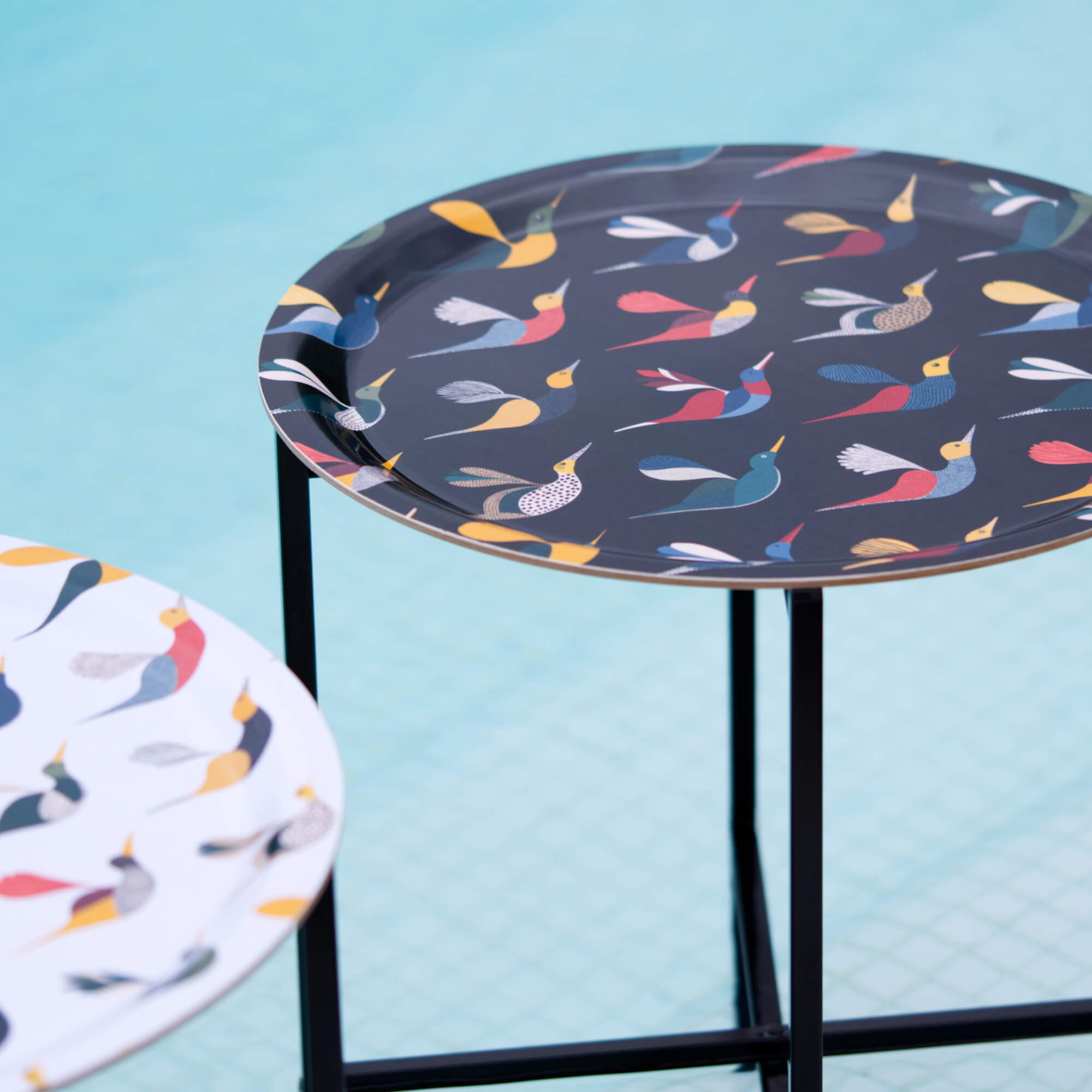 Wooden tray round Ø39cm 'Ally and Friends'