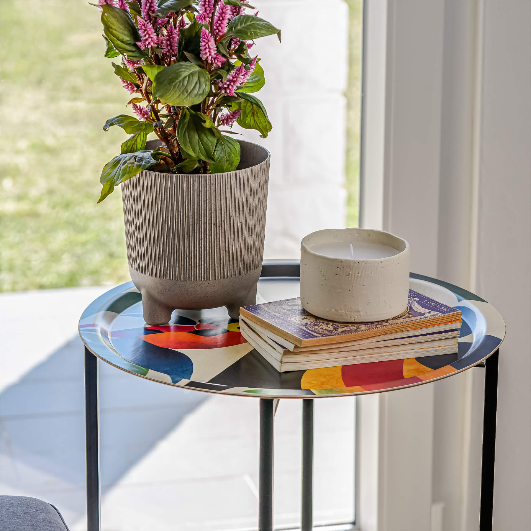 Round Design Tray Ø 39 cm - Frank the Bird - Nordic Birch