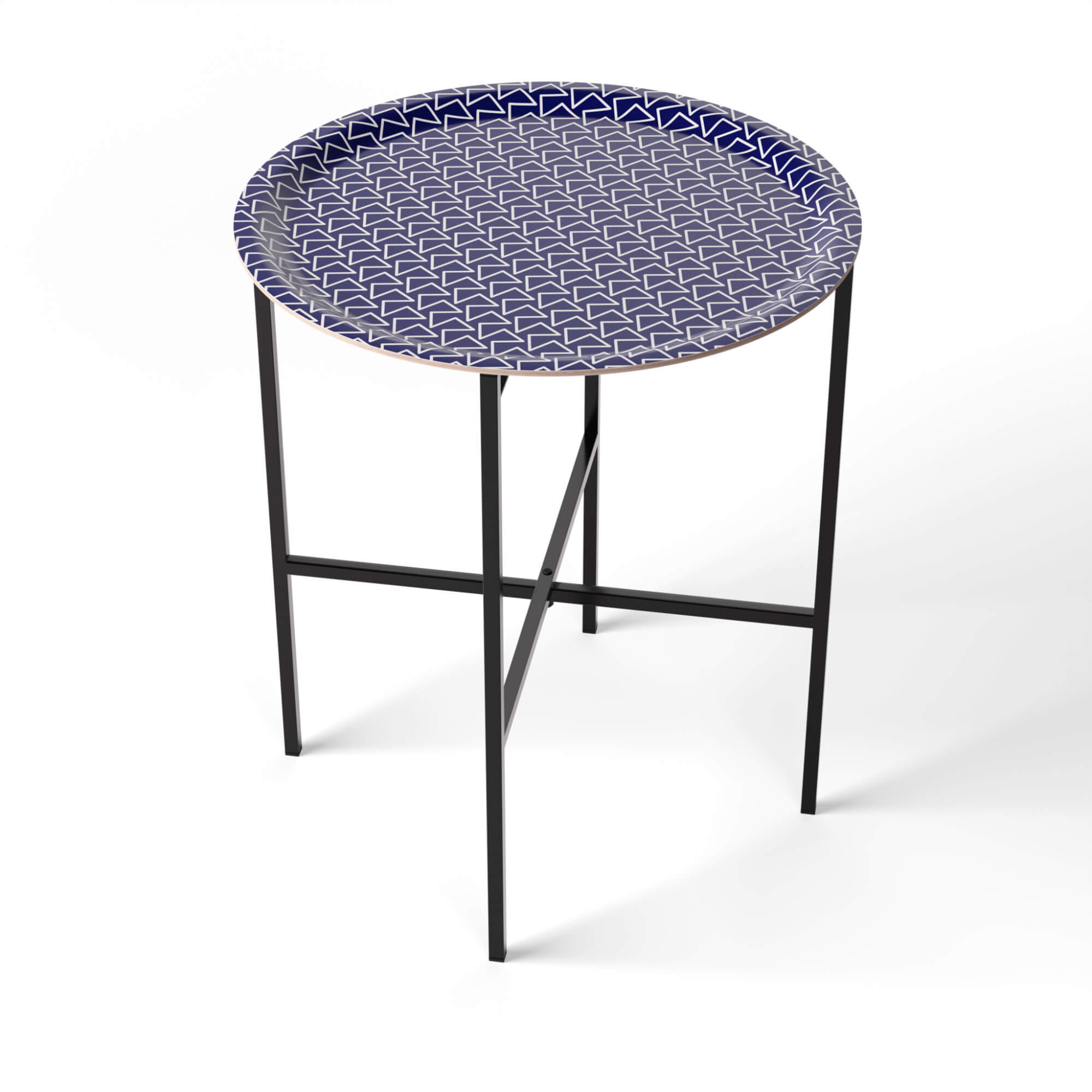 Side Table Ø 46 cm with 1 Design Tray - HappyTrays System (Design selectable)