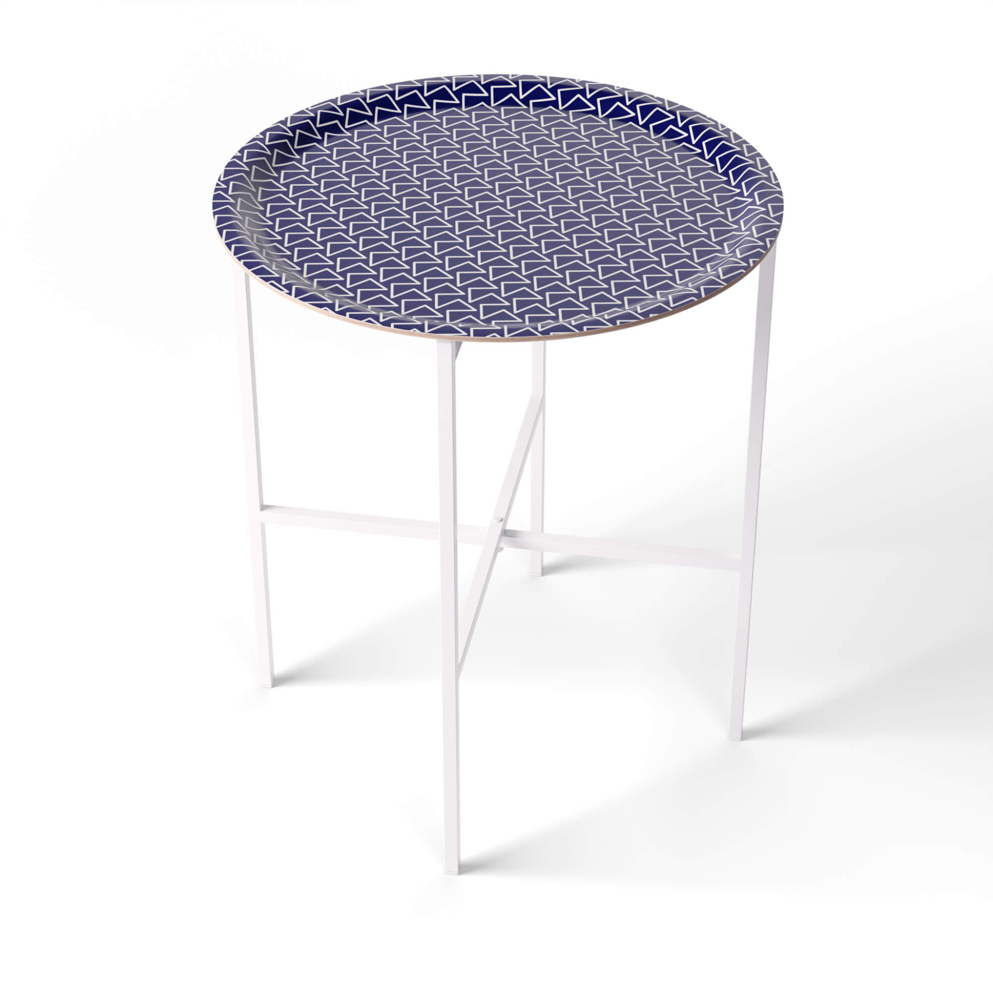 Side Table Ø 46 cm with 1 Design Tray - HappyTrays System (Design selectable)