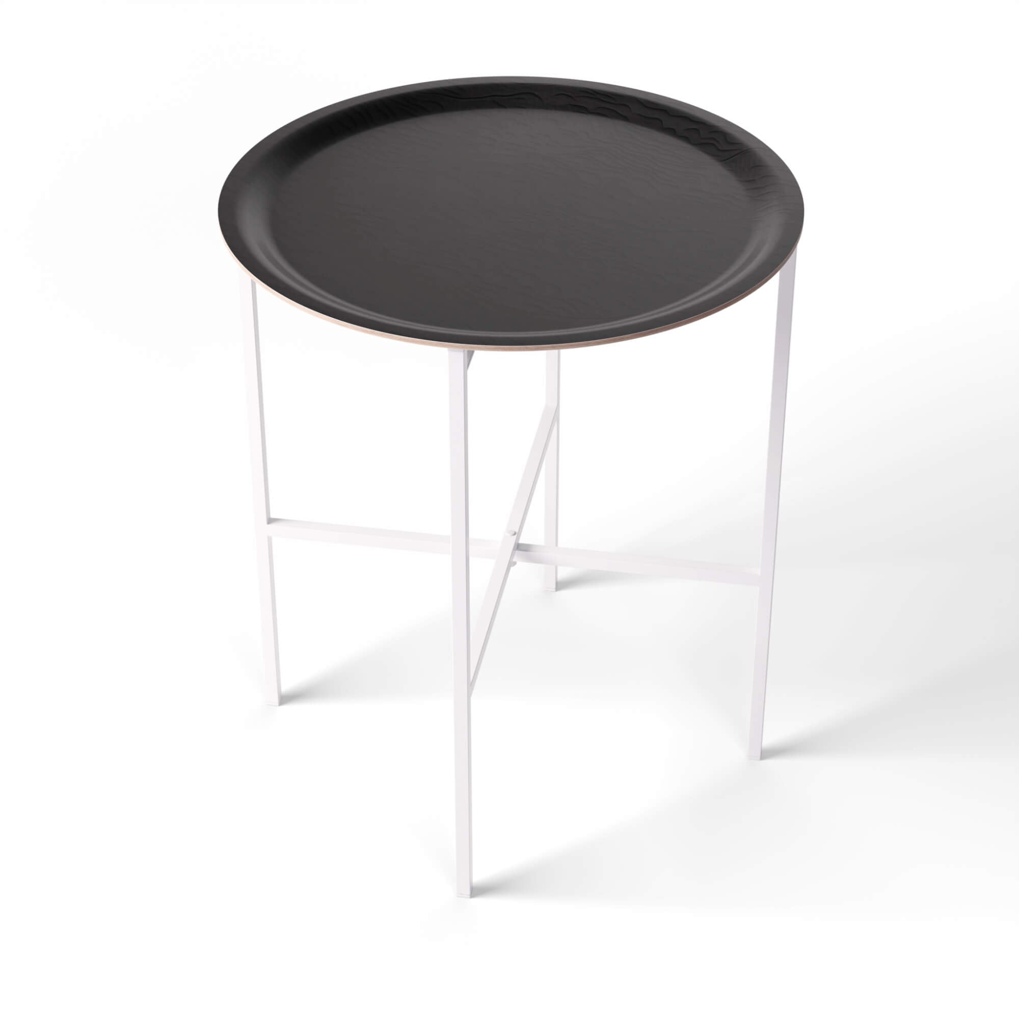 Side Table Ø 46 cm with 1 Design Tray - HappyTrays System (Design selectable)