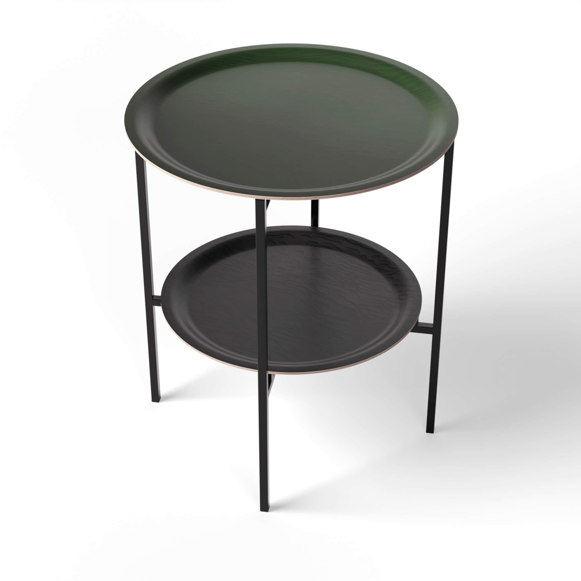Side Table Ø 46 + Ø 39 cm with 2 Design Trays - HappyTrays System (Designs selectable)