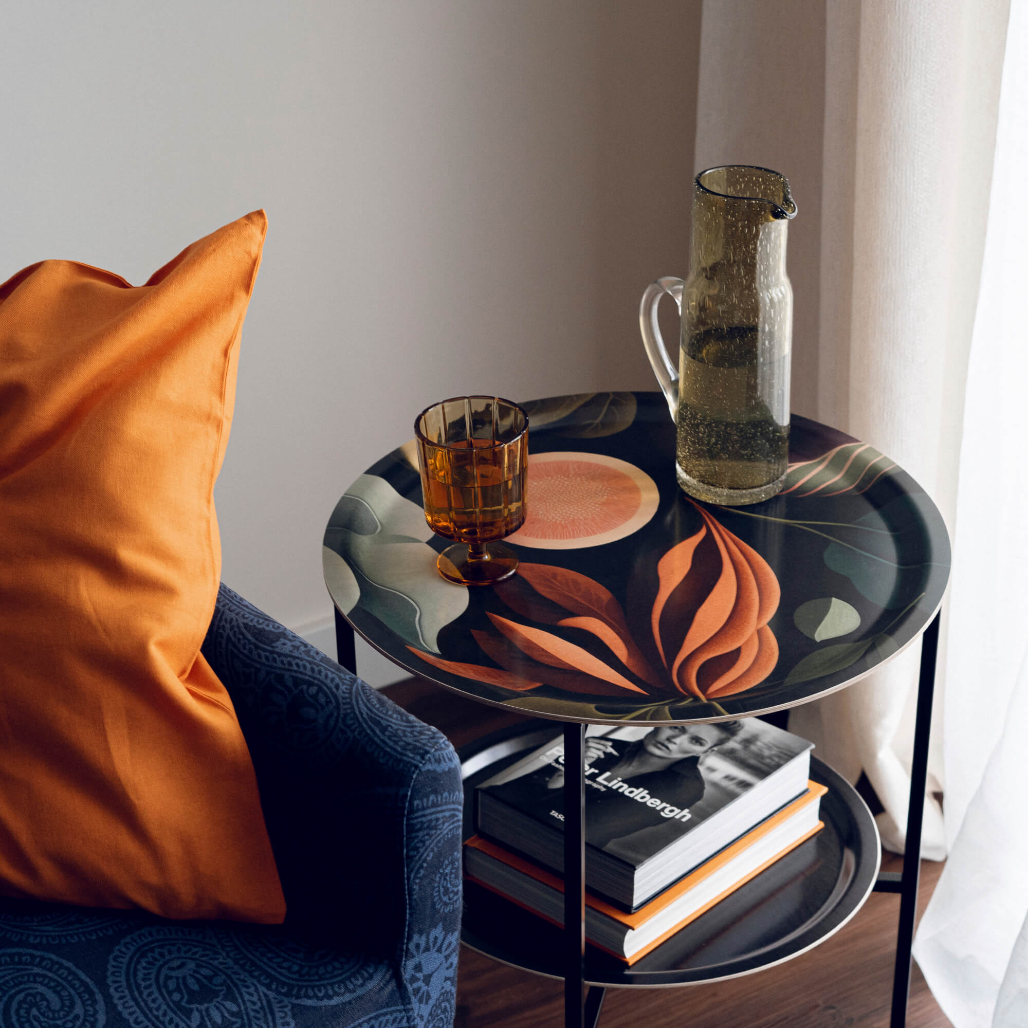 Rundes Design-Tablett Ø 46 cm - Still Life - nordische Birke