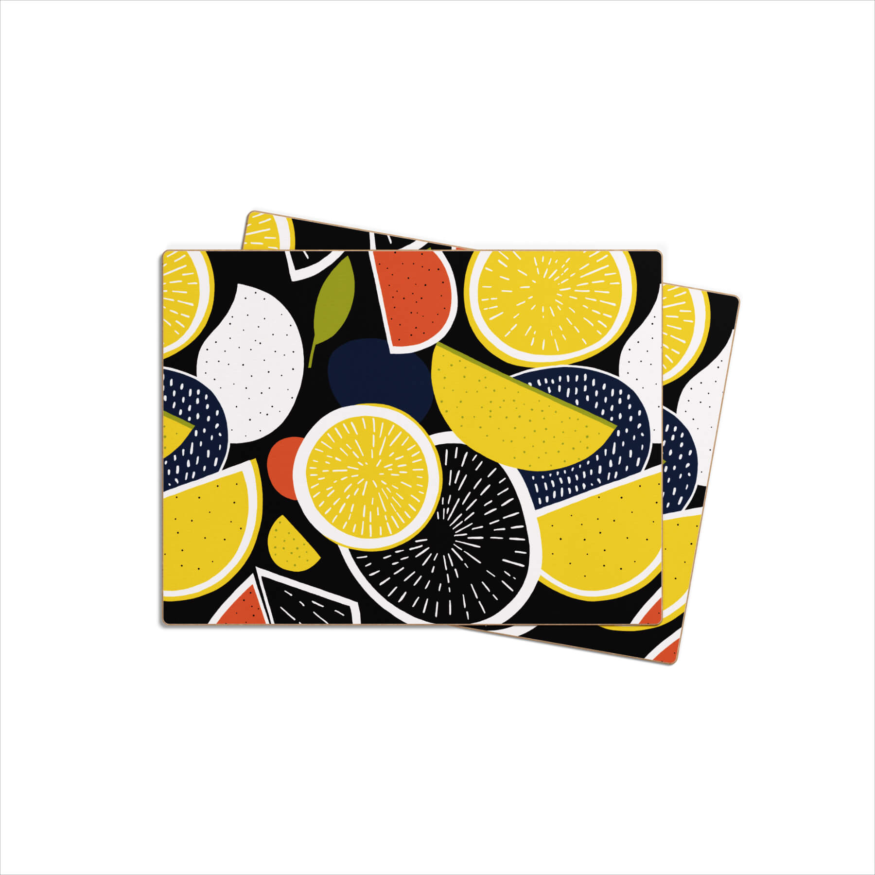 Design Placemat Set (2 pcs) - Juice of the Day - Eucalyptus MDF