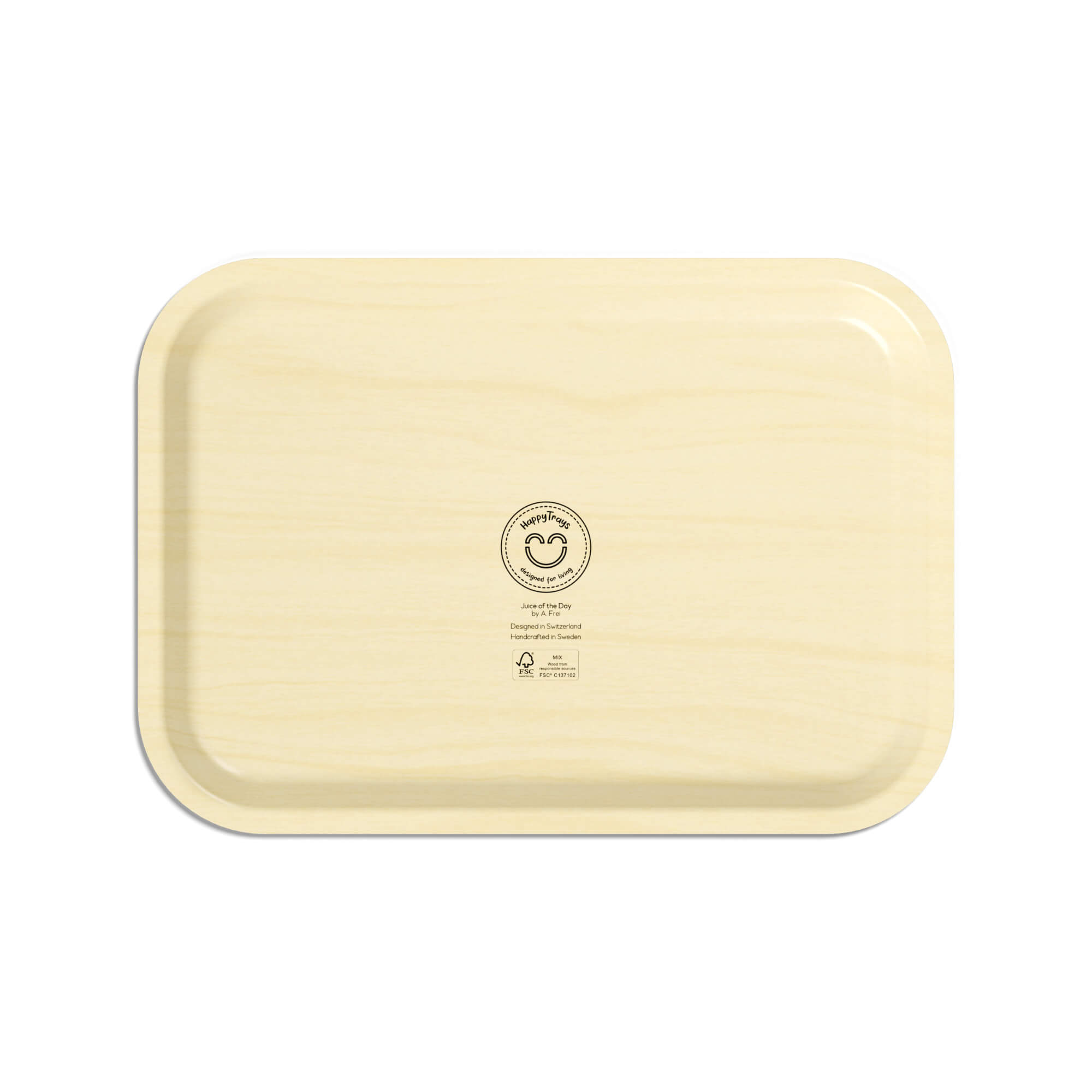 Wooden rectangular tray 34 x 24 cm 'Juice of the Day'
