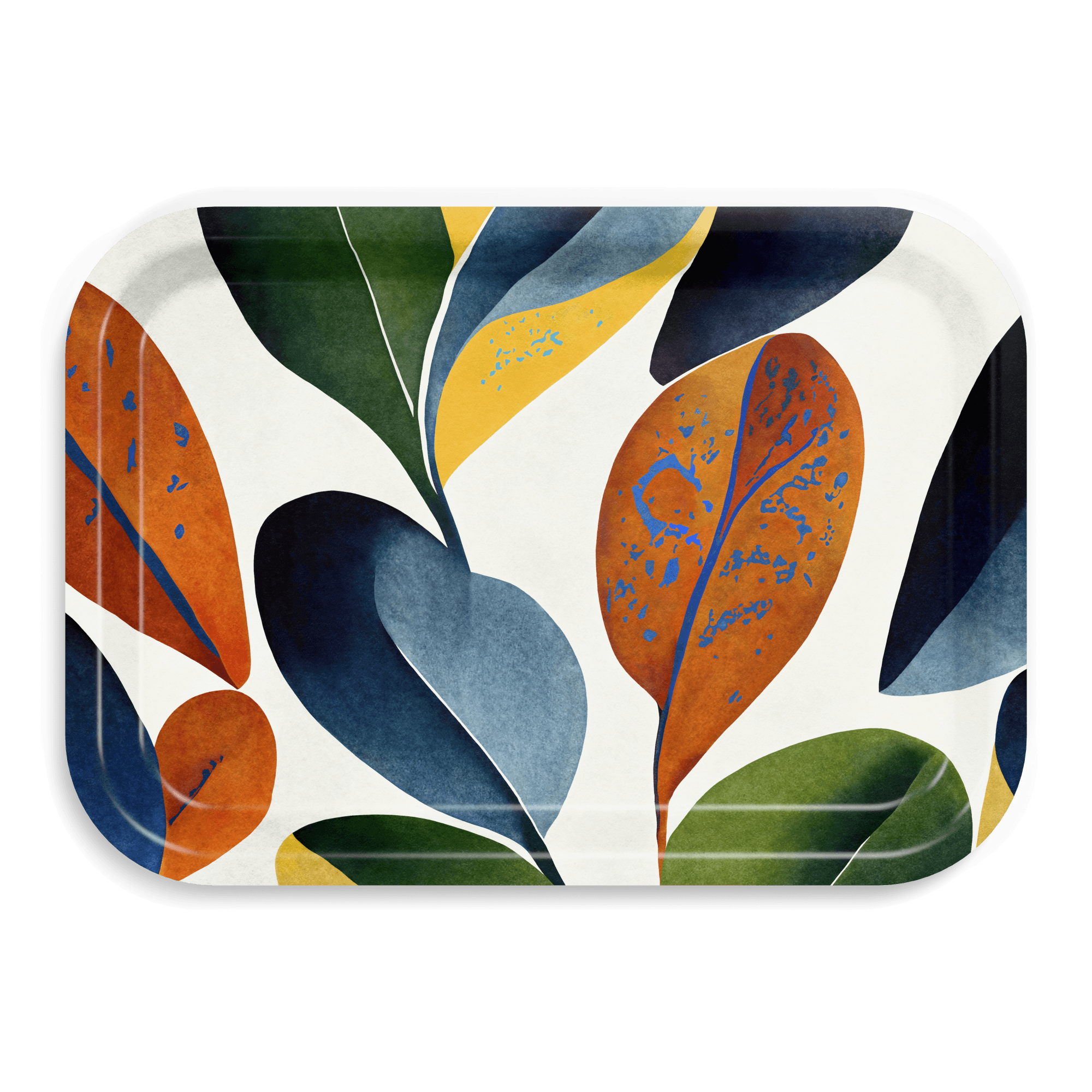 Rectangular Design Tray 34 x 24 cm - Leaves - Nordic Birch