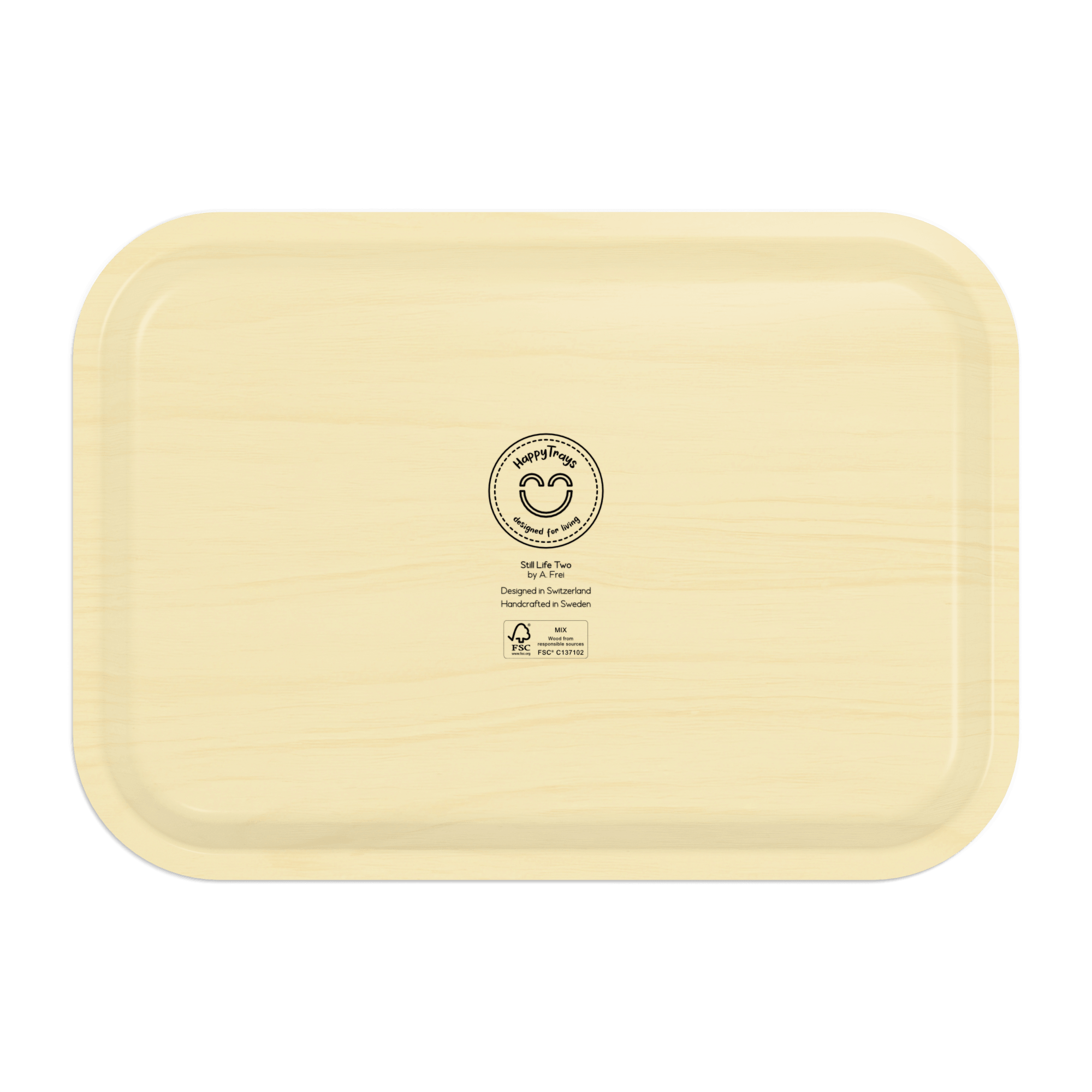 Rectangular Design Tray 34 x 24 cm - Still Life Two - Nordic Birch