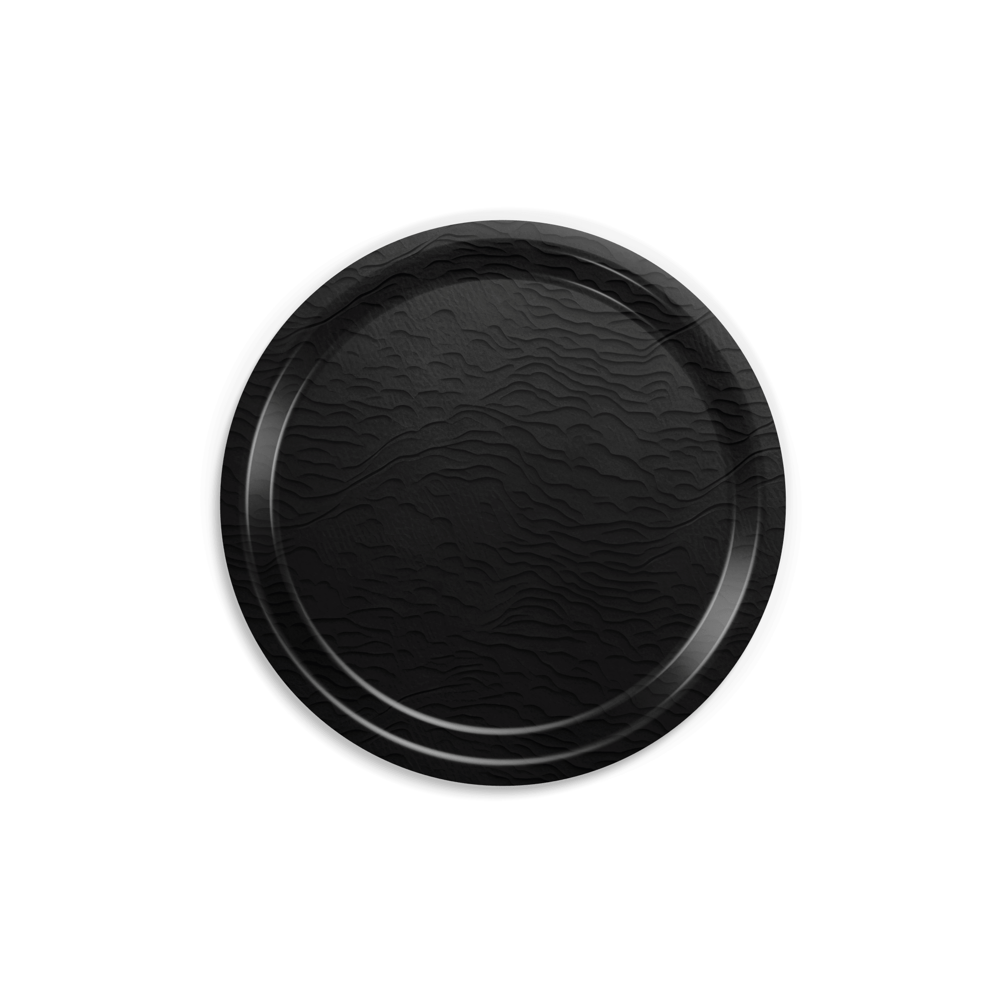 Round Design Tray Ø 39 cm - Black Sea - Nordic Birch