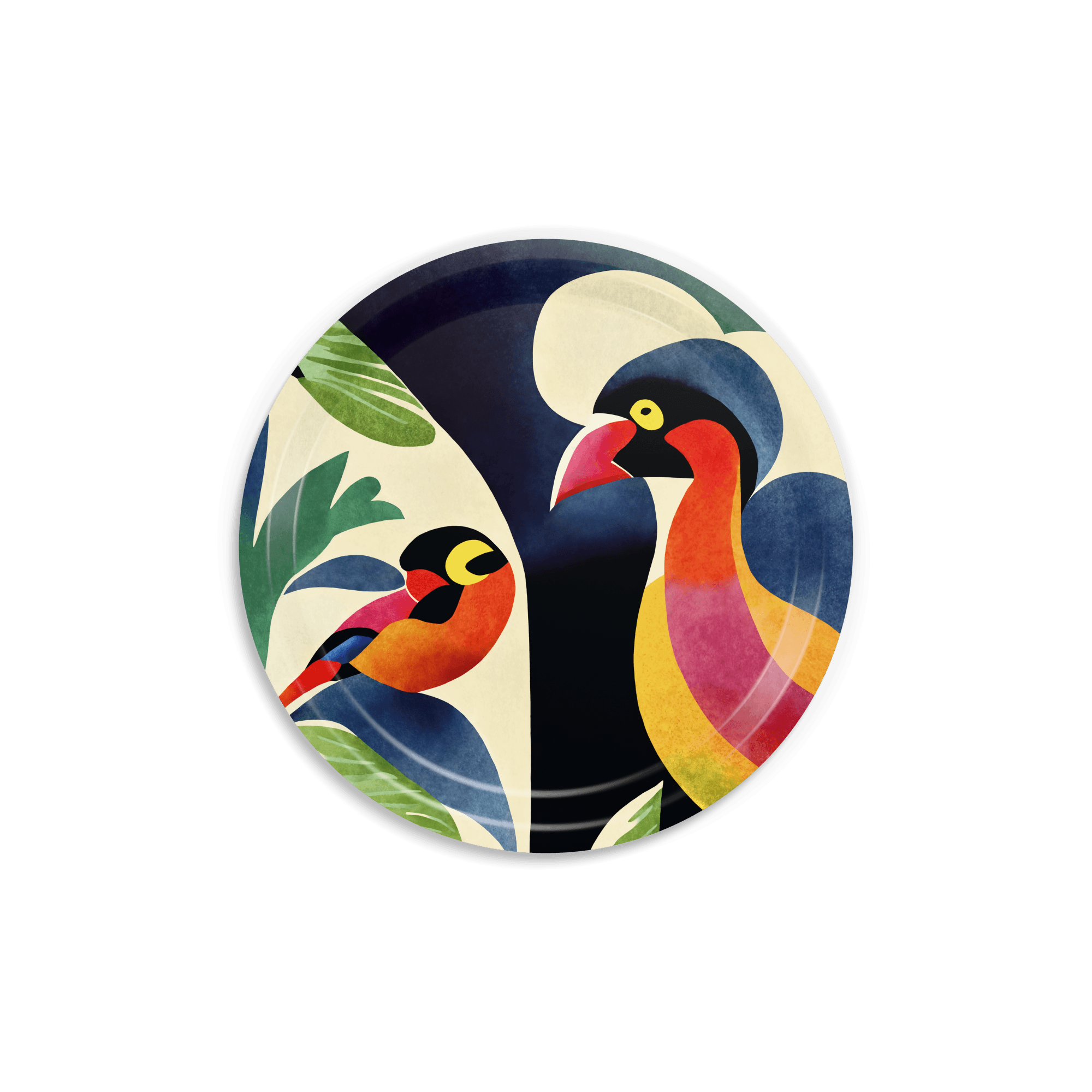 Round Design Tray Ø 39 cm - Frank the Bird - Nordic Birch