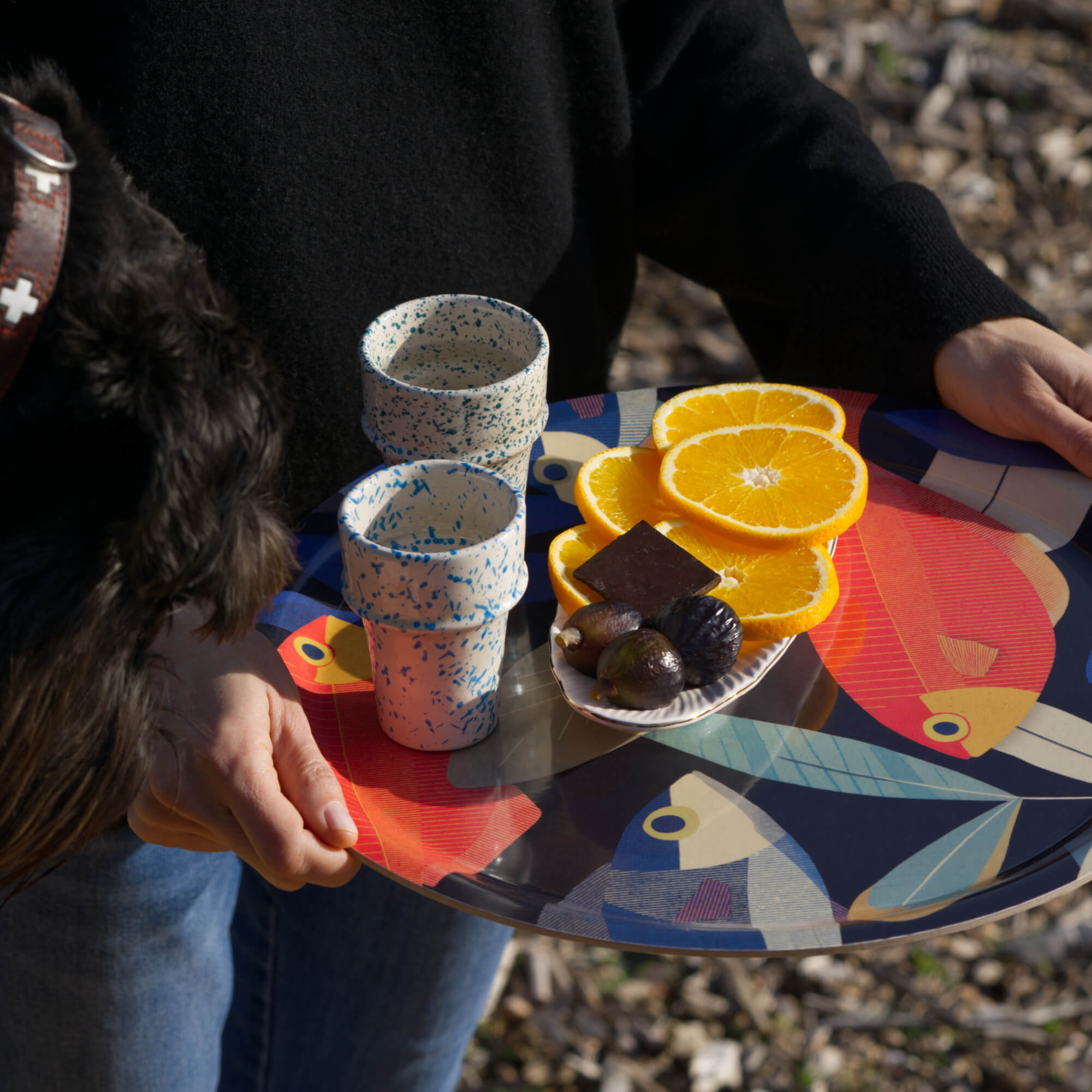 Round Design Tray 39 cm - Nemo Who? - Nordic Birch