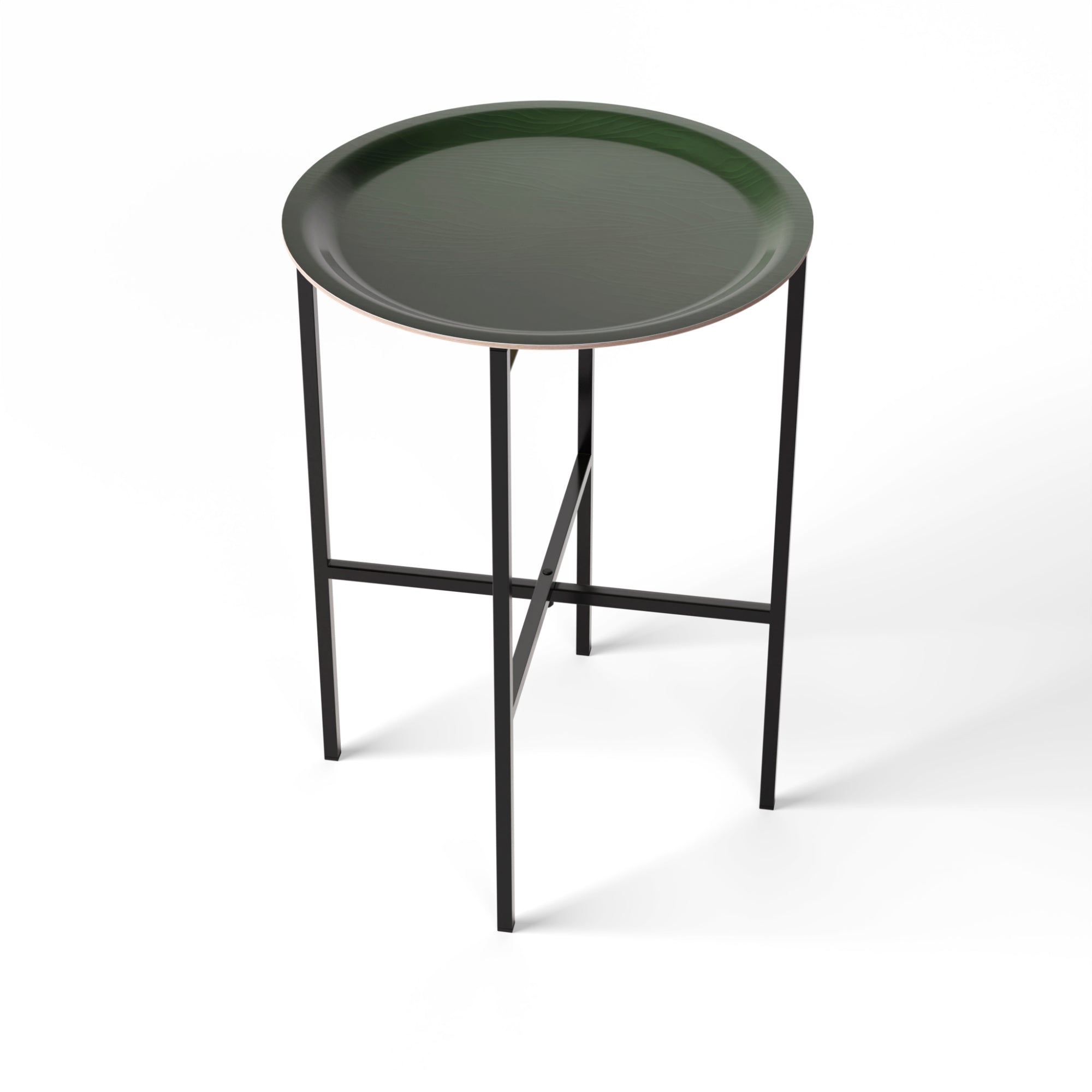 Beistelltisch Ø 39 cm mit 1 Design-Tablett - HappyTrays System (Design wählbar)