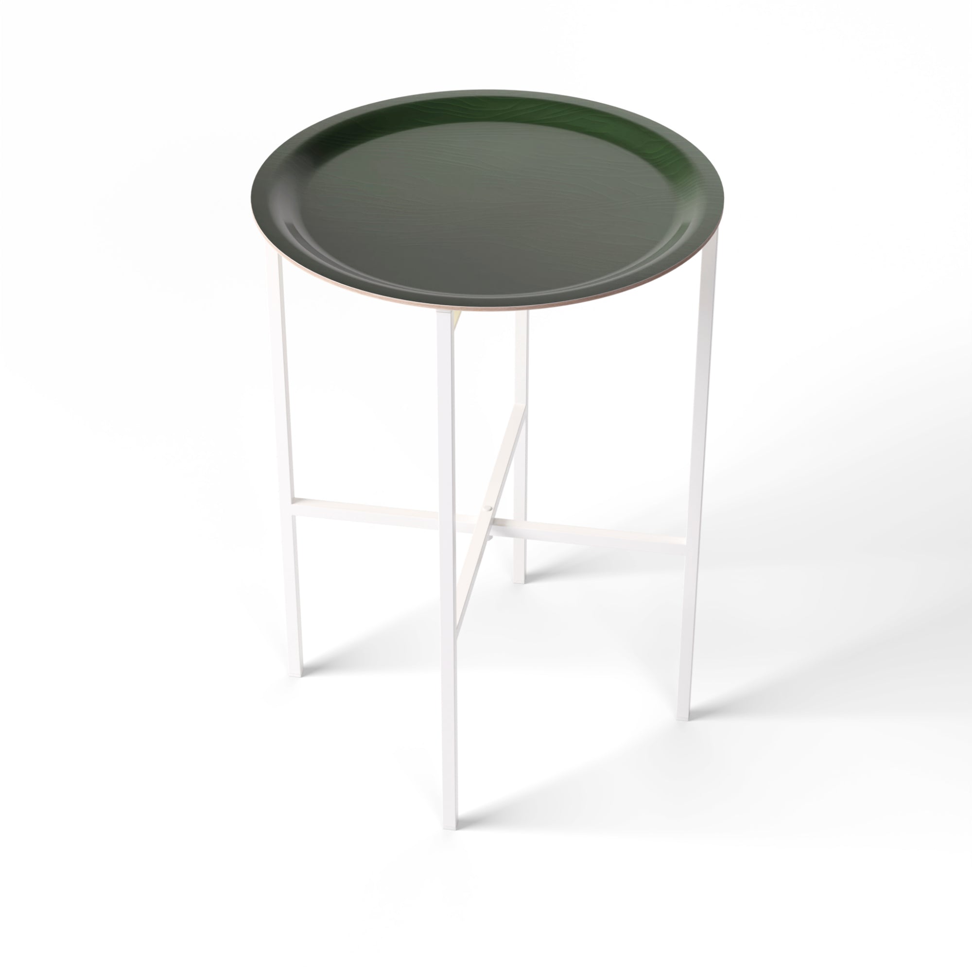 Beistelltisch Ø 39 cm mit 1 Design-Tablett - HappyTrays System (Design wählbar)