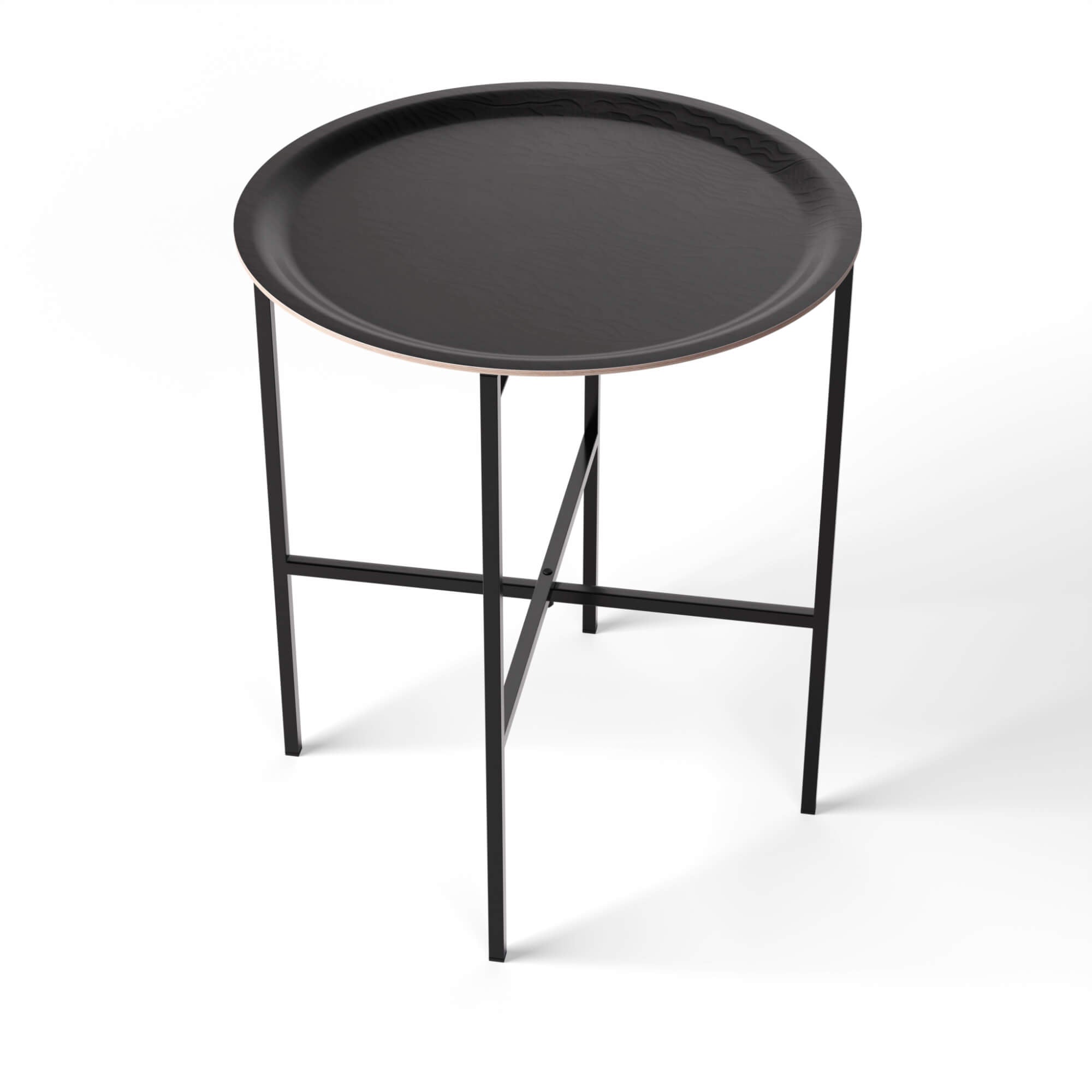 Side Table Ø 46 cm with 1 Design Tray - HappyTrays System (Design selectable)
