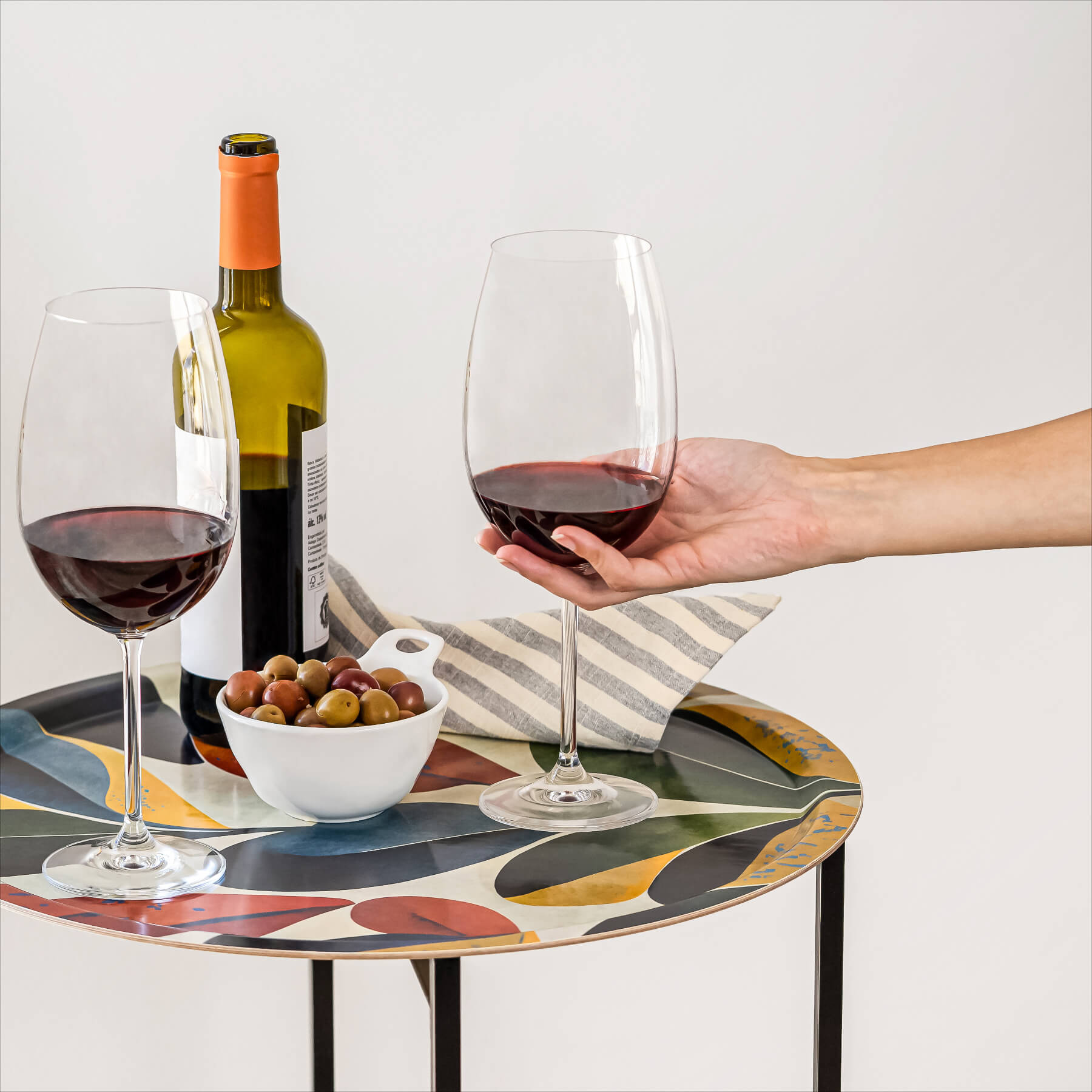 Round HappyTray Ø 46 cm Leaves