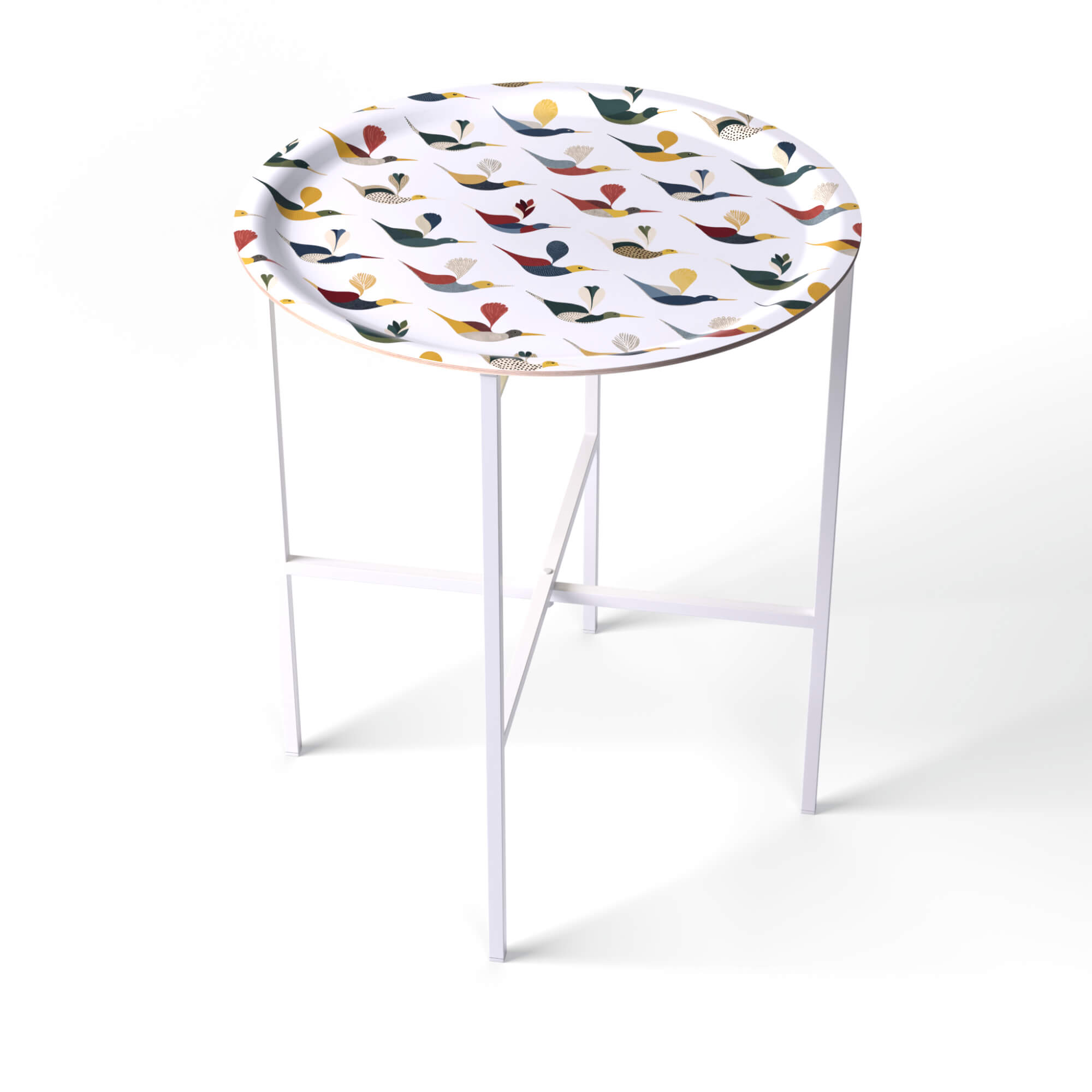 Side Table Ø 46 cm with 1 Design Tray - HappyTrays System (Design selectable)
