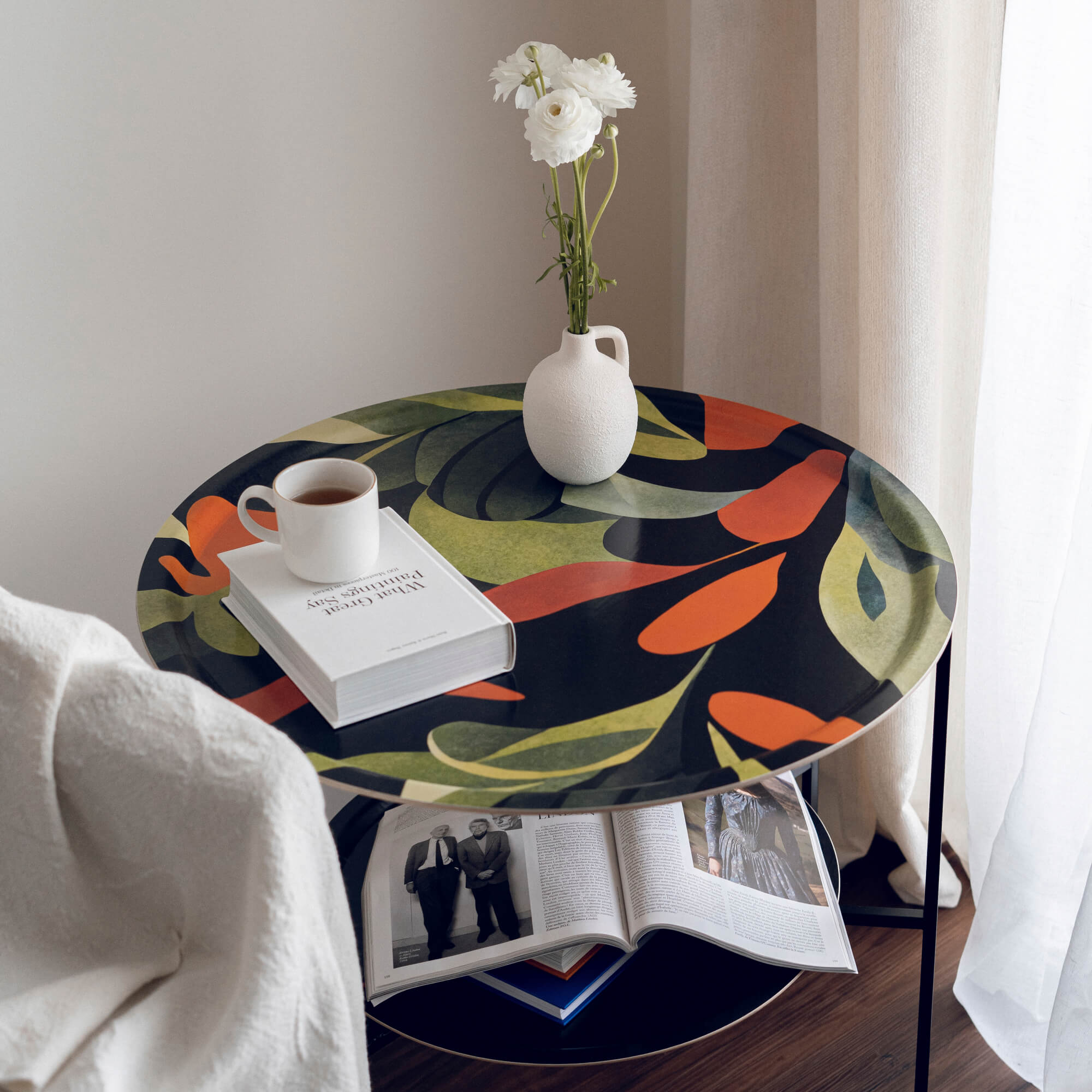 Round Design Tray Ø 65 cm - Deepwood - Nordic Birch